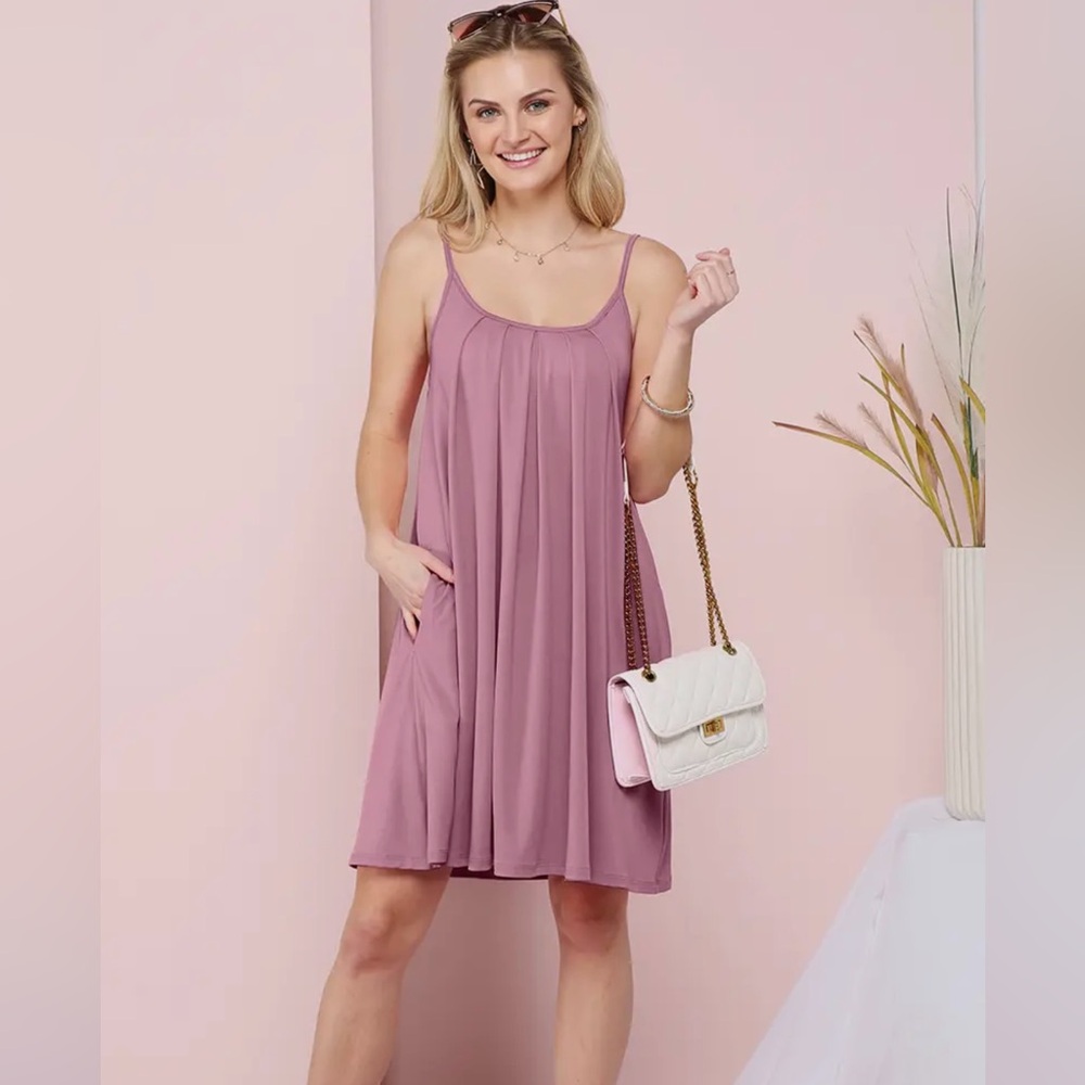 Pink Pleated Dress
